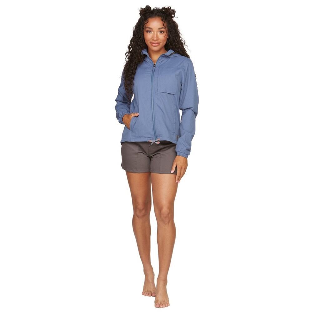 Blue Gorpcore Lightweight Windbreaker Jacket Hooded Hiking Outdoor L